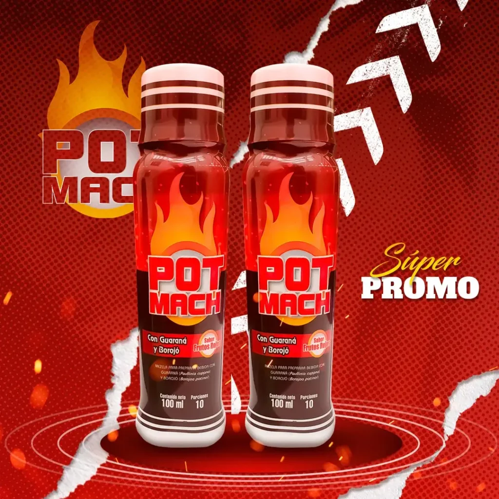 Promoción de Pot Mach Energizante, Pre-entreno y Estimulante / Concentrado de Borojó y Guaraná / Domicilio Gratis / POT MACH / potmach.com
